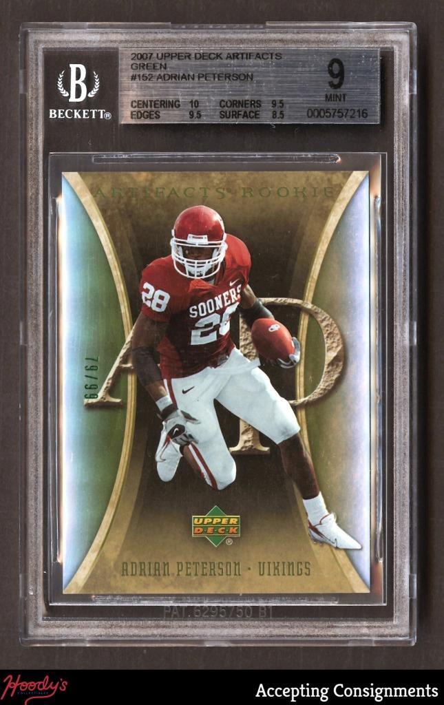 Adrian Peterson Upper Deck Artifacts #152 Green
