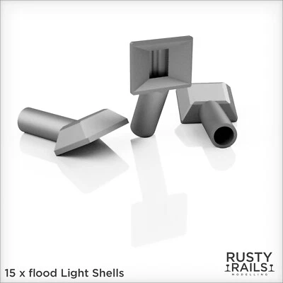RUSTY RAILS MODELLING 081 | Flood Light Shells (15 Pack)- 00 Gauge