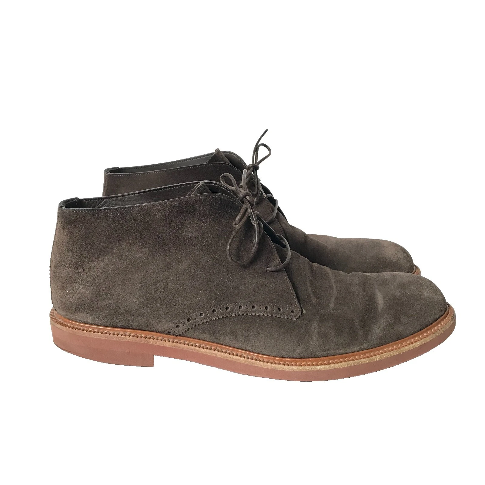 Ermenegildo Zegna Lace Up Suede Boots for Men