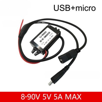 12V 24V 48V 60V 90Vto 5V 5A DC DC Step Down Converter 25W USB Micro Buck Power