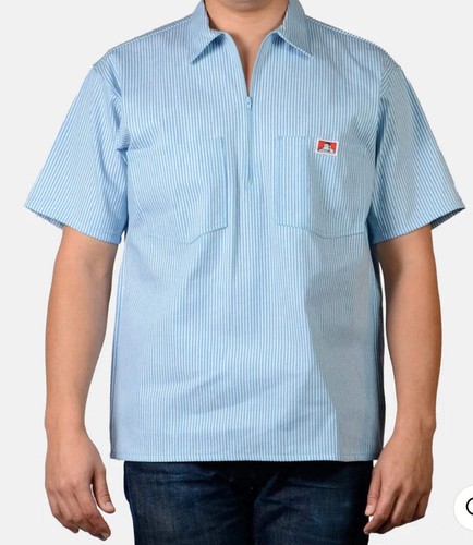 Ben Davis Short Sleeve Striped 1/2 Zip Shirt - Picture 25 of 85