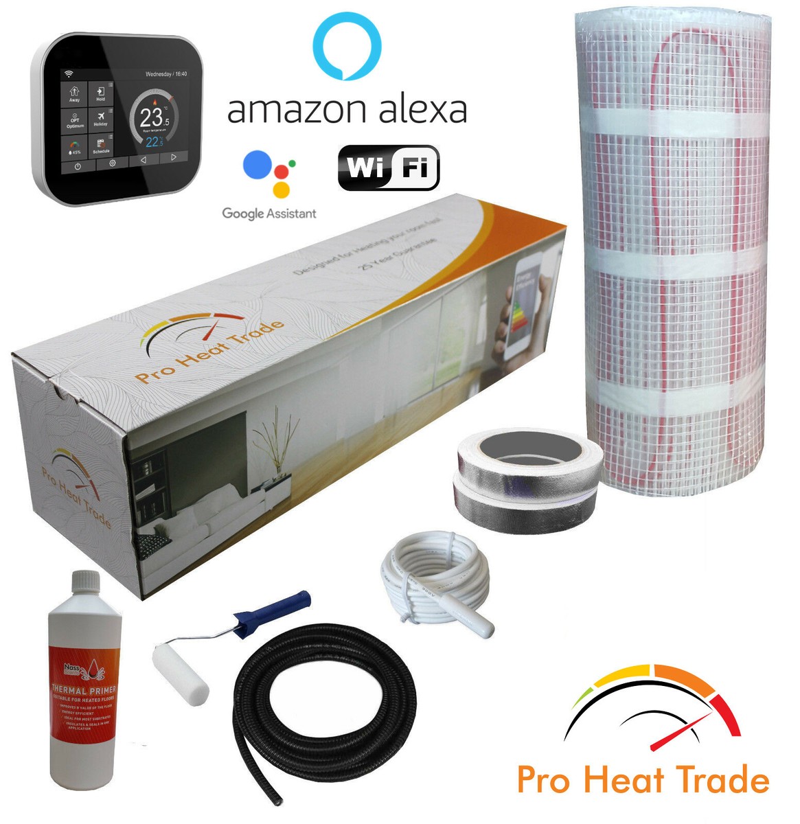 Electric Underfloor Heating mat kit 200w per m2 All Sizes PRO Heat Trade |  eBay