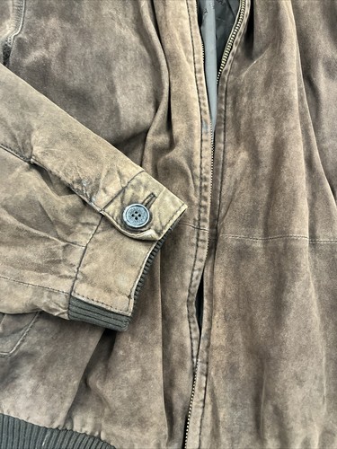 FALL/WINTER Jos A. Bank Men's Dark Brown Solid Leather Jacket SIZE L $495 - Picture 10 of 11