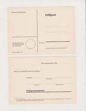 10 x Feldpostkarten frühe Bundeswehr Blanko 70