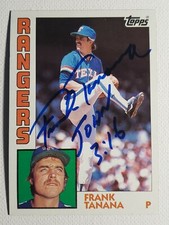 1984 Topps Frank Tanana Autograph Card Signed Rangers Tigers Red Sox Auto #479