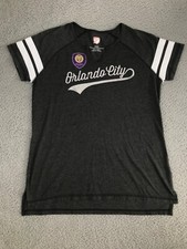 Orlando City Shirt Women's Small Gray Short Sleeve MLS Soccer
