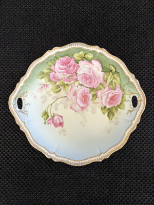 Antique O & E G Royal Austria Platter Gold Rim 10-3/4'' L VGC! No Chips or Cracks
