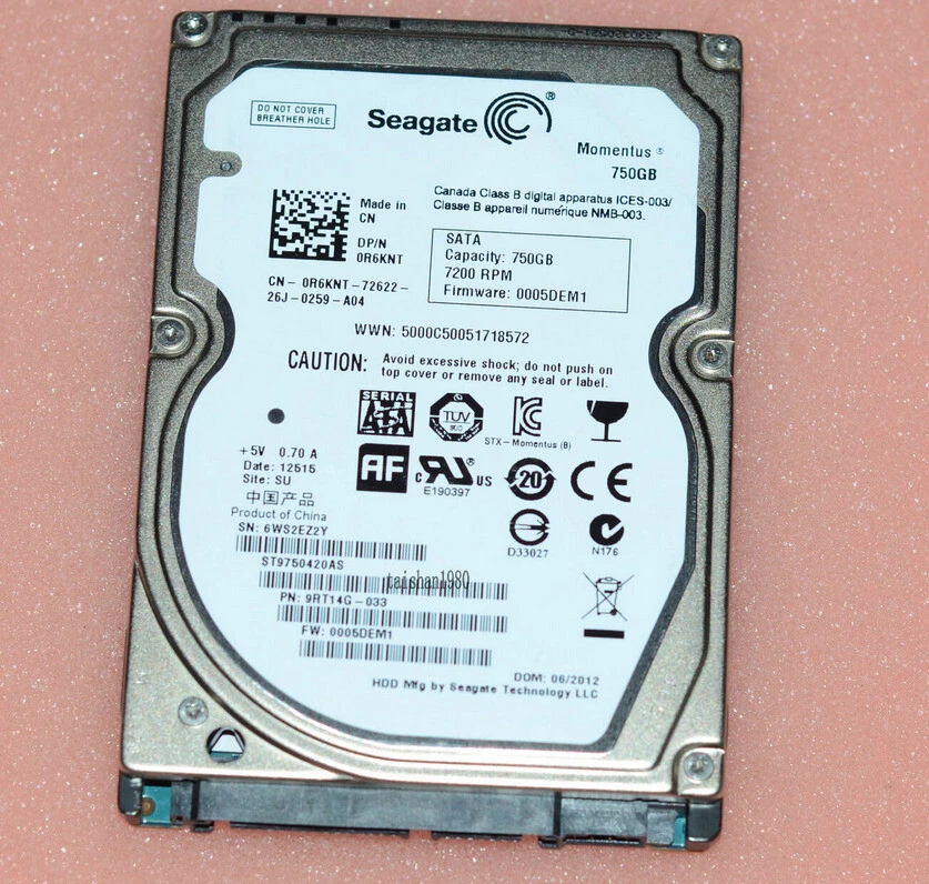 Seagate ST9750420AS 750GB 7200RPM SATA 3.0Gb/s 2.5-inch Laptop Hard Drive - Image 2 of 4