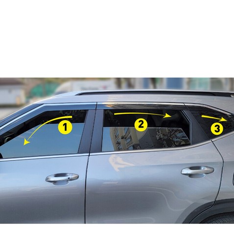 Premium Weather Shields Window Visors 6pcs for 2021 KIA Seltos - Picture 5 of 7