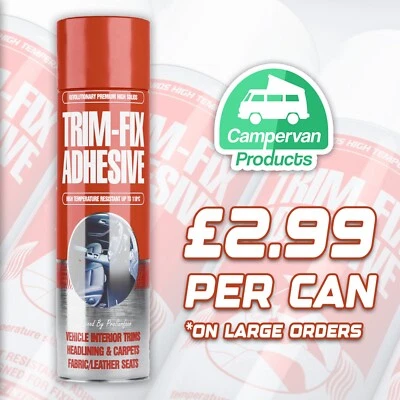 TrimFix Van Carpet High Temperature Spray Adhesive 120°C Heat Resistant 500ml