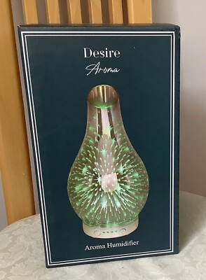 Aroma Diffuser 100ml 3D Glas Ätherisches Öl Diffusor Ultraschall Diffusor 7 LED