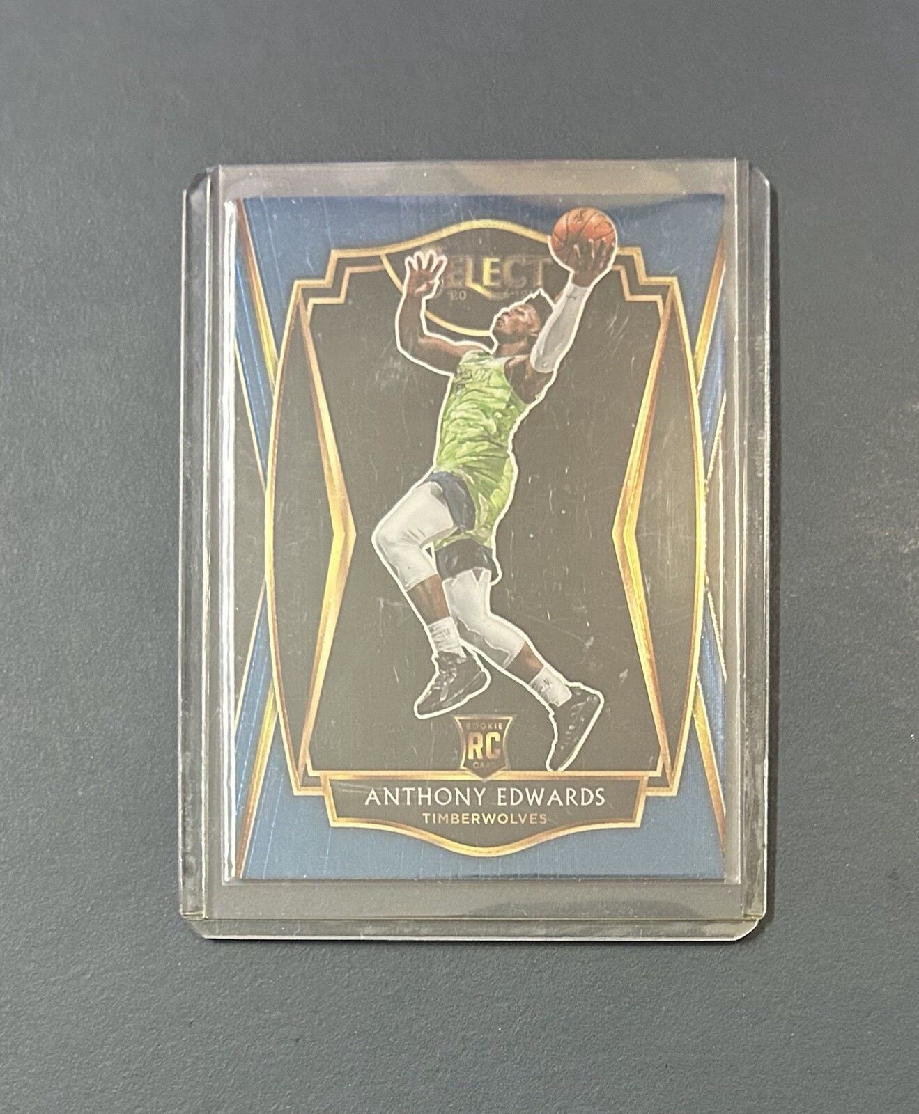 2020-21 Select Anthony Edwards Premier Level Blue Prizm Rookie RC #169 Twolves