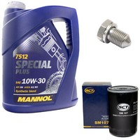 MotoröL ÖLfilter SM107 10W30 5 Liter + ÖLablassschraube FüR Audi Cabriolet 8G7