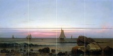 Sailing off the coast Tile Mural Kitchen Bathroom Wall Backsplash Ceramic 24x12