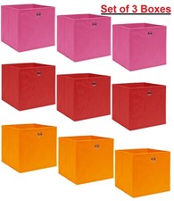 Foldable Storage Boxes with Lid Collapsible Home Clothes Organizer Fabric Cube