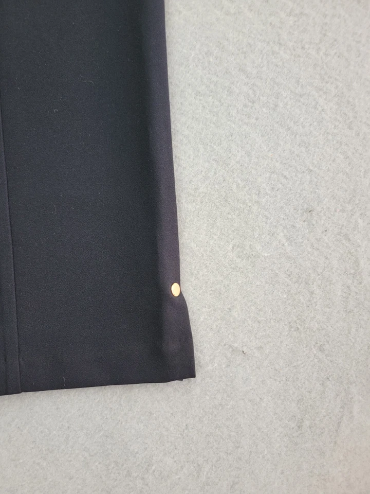 Calça feminina JM Collection M preta cintura média perna larga - Imagem 2 de 4