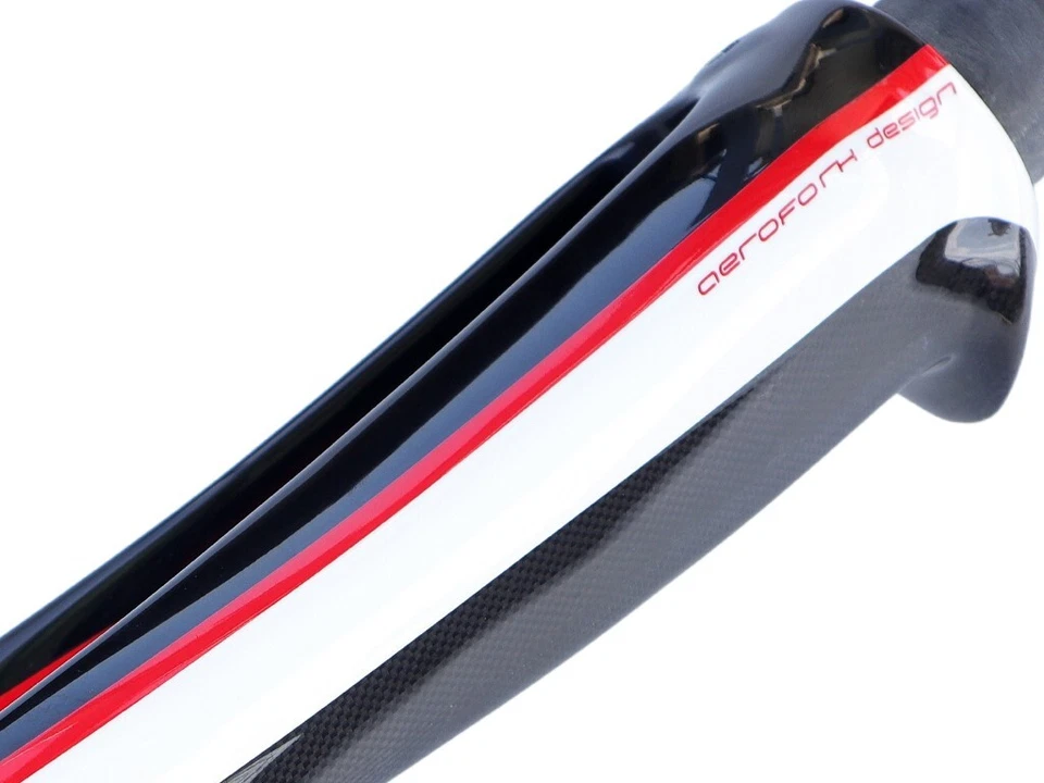 Eddy Merckx EMX-7 1K Carbon 700c 9x100mm QR Tapered Bike Fork Black White - Image 4 of 4