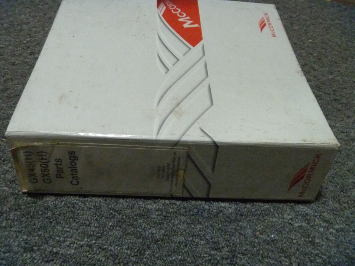 McCormick GX45 GX45H GX50 GX50H Tractor Parts Catalog Manual xz | eBay