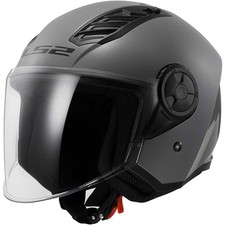 CASCO MOTO JET 22.06 LS2 AIRFLOW II NARDO GREY GRIGIO LUCIDO TG L