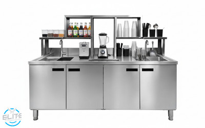 NSF 71'' Bubble Tea Boba Workstation Water Station Beverage Worktable