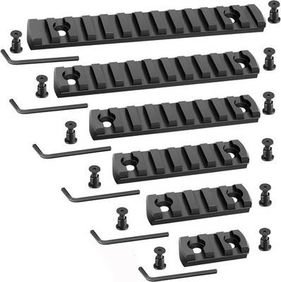 Bontok Single Picatinny Aluminum Accessory Rail Set 3 5 7 9 11 13 Slot with 13 T