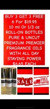6 For $19.95 MEN Body Oil WOMEN Body Oil & UNISEX Body Oil Fragrances 10 ml