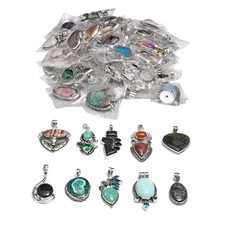 Multistone 100 Pcs Ethnic Handmade Wholesale Lot Jewelry Pendant 0030
