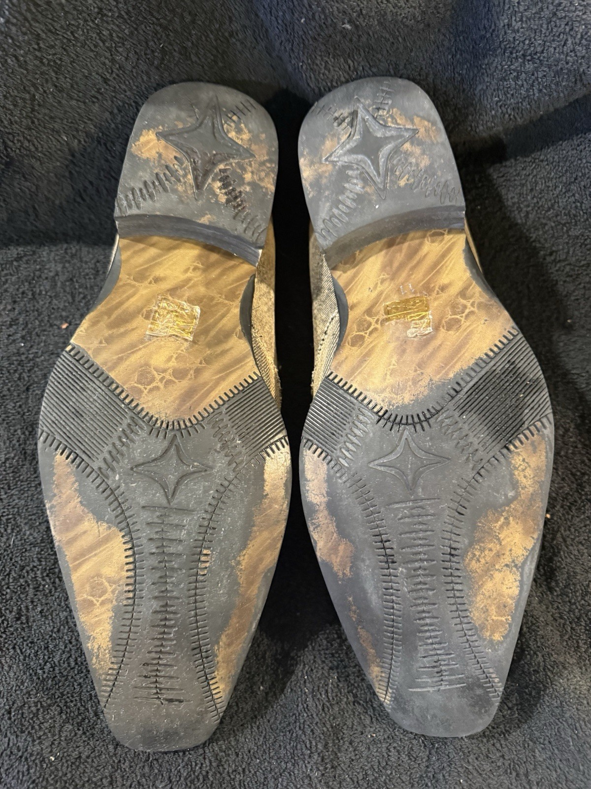 Robert Wayne  "Implode" Tan Denim Leather Loafers… - image 5