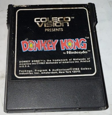 Vintage Donkey Kong ColecoVision Game Cart Only Black Coleco 1982 NTSC Arcade 