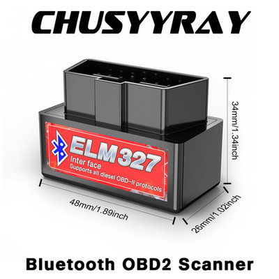 OBD2 ELM327 EOBD Bluetooth Diagnostic Car Engine Scanner Tool Fault Code Reader