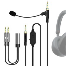 Geekria Boom Mic Headphones Cable for Sony WH-1000XM5 WH-1000XM4 5.6 ft 