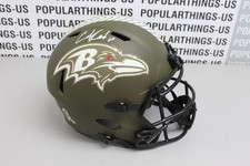 Ed Reed Autographed Salute to Service Baltimore Ravens Helmet - Beck (C31020207)