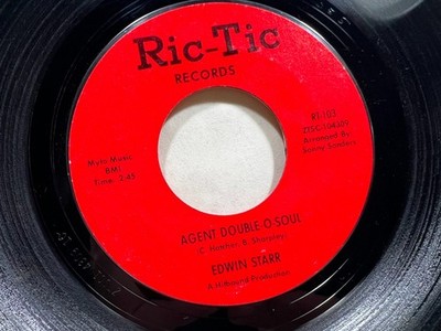 Edwin Starr - Agent Double-O-Soul /Instrumental 45 1965 Ric-Tic RT-103 Red Label