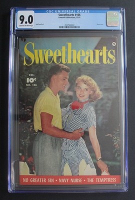 Sweethearts #106 PHOTO Fawcett 1951 Navy Nurse Temptress POWELL 1:1:Best CGC 9.0