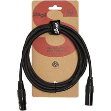 Stagg DMX cable, XLR/XLR m/f 10 ft. Black