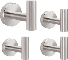 Bathroom Towel Hooks, 304 Stainless Steel Robe Shower Hooks Wall Mounted, Heavy 