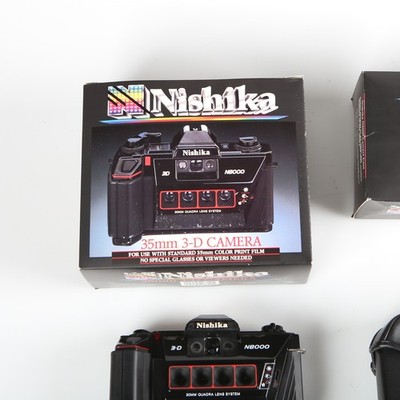 Nishika N8008 3-D 35mm Camera Kit with Accessories and Manufacture Box