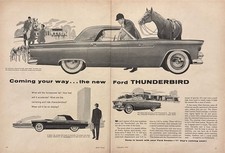 1955 Ford Thunderbird Coupeconvertible Photo Coming Your Way 2-page Print Ad