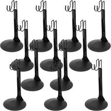 12 Pcs Black Adjustable Doll Stand for 8 to 12 Inch Dolls Action Figure Displ...
