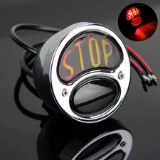 Chrome Motorcycle Stop Lens Rear Brake Tail Light For 28-31 Ford Model A Bobber