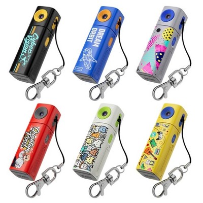 Flip Lens Keychain Camera 2K Quality 32GB Storage and Card Reader For Travel