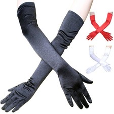 Brand New Evening Home Womens Gloves Satin Extra Long Formal Smooth Soft