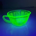 Anchor Hocking Princess Green Uranium Glass Tea Cup Vintage