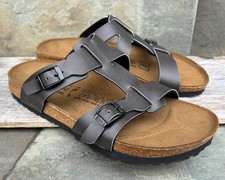 Sandalo gladiatore Birki’s by Birkenstock NIAS (39/8-N) nero Birko-Flor Slide nuovo con scatola