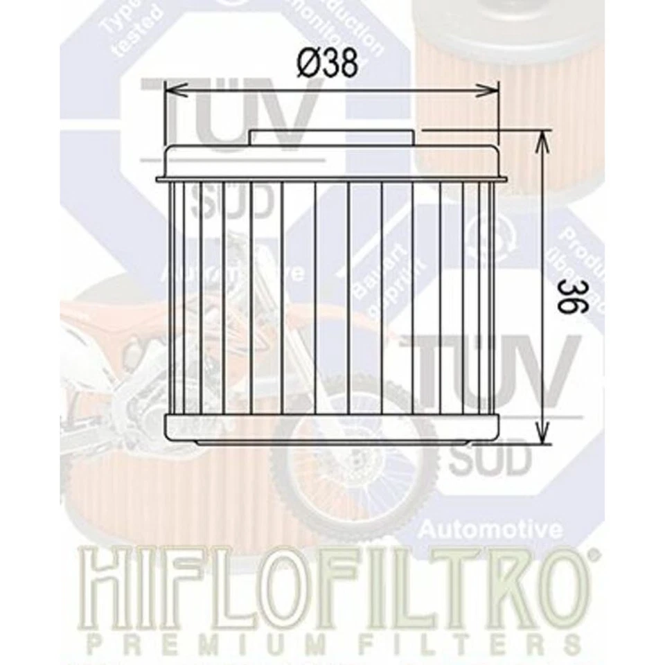 FILTRO OLIO HIFLO PER HONDA CRF R 150 CC 2007/2014 -HF116 - Immagine 2 di 3