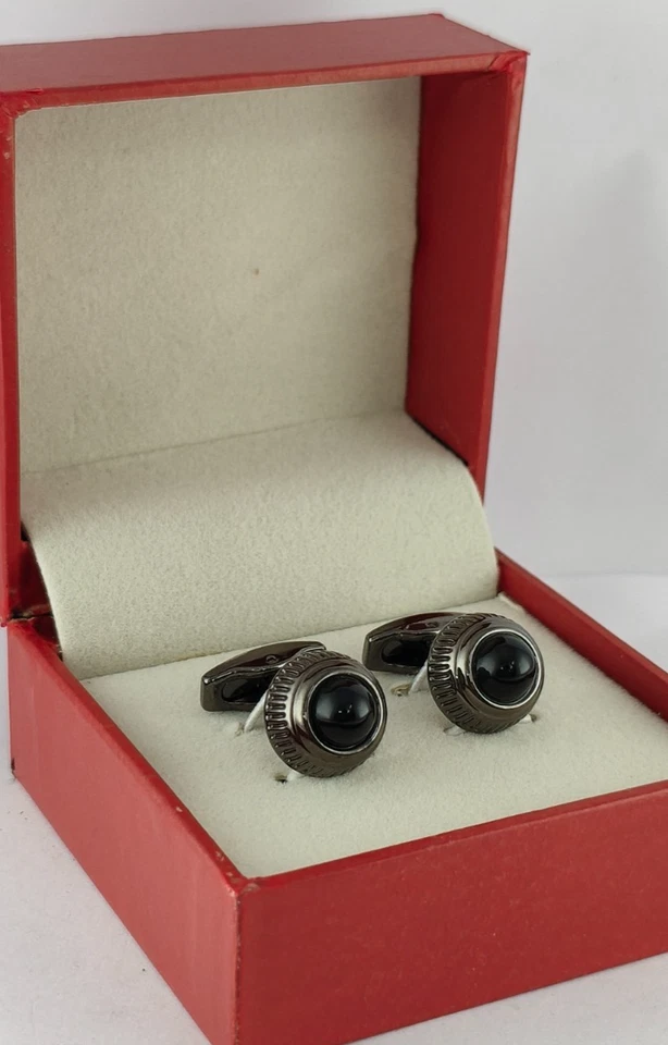 Juego de gemelos Cartier de lujo color negro para hombre con caja {envío rápido} Foto 3 de 4