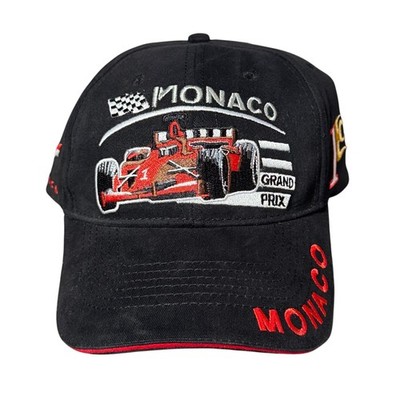 Monaco Grand Prix Hat Cap Strap Back Mens One Size Black F1 Racing Formula 1