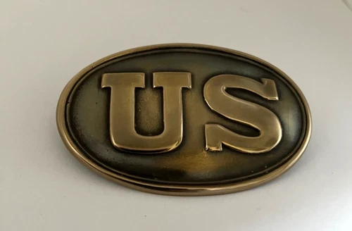 US Cartridge Box Plate Solid Brass 1839-1874 Reproduction Never Used