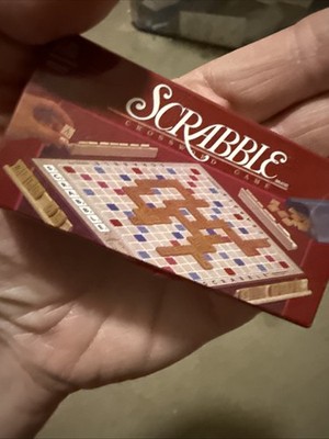 Vintage 1999 Miton Bradley Key Chain Scrabble Game Small Mini Sealed Contents