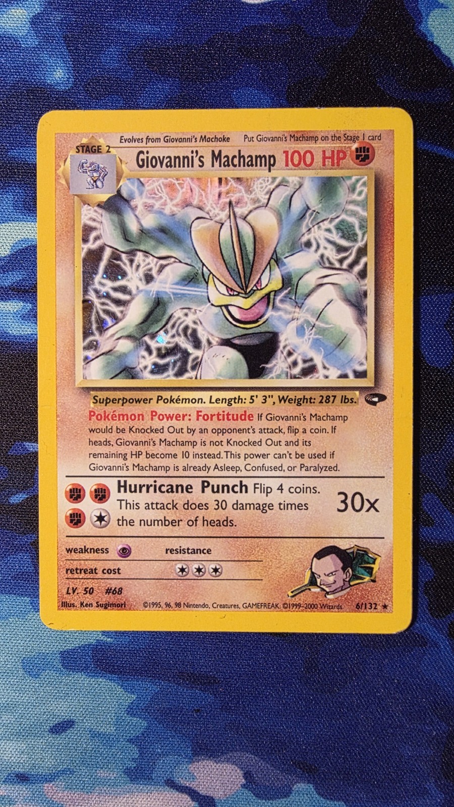 Giovanni’s Machamp Holo Rare Gym Challenge 6/132 Lp Mp Wotc Pokémon Cards